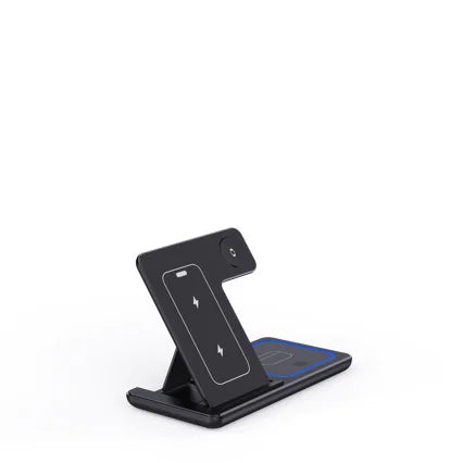 3 in 1 LED fast wireless charger foldable stand